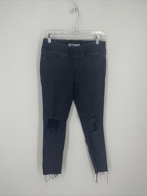 Old Navy Rockstar Jeggings Black Distressed Ripped Women's Size Petite 