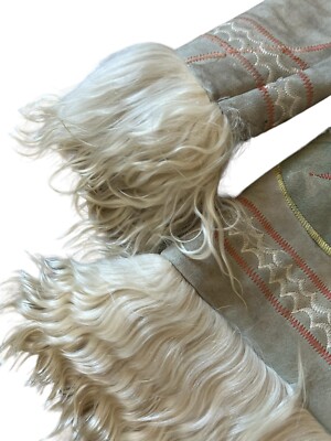 Penny Lane Coat Vtg 70s Afghan Shaggy Floral Embroidered