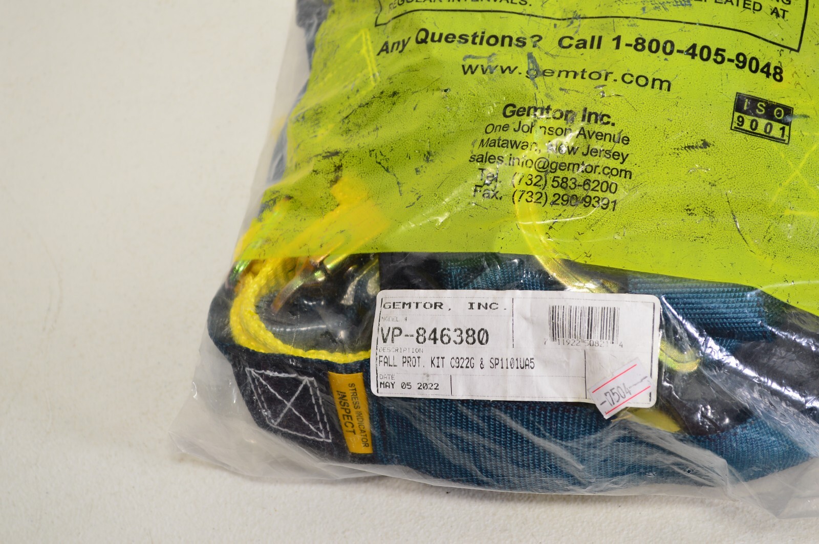 Gemtor Full Body Safety Harness with Lanyard Fall Protection VP-846380 ...