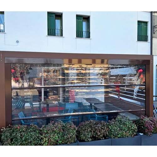 Tenda Ermetica Steccata Antivento cristal trasparente cassonetto ispezionabile - Foto 4 di 21