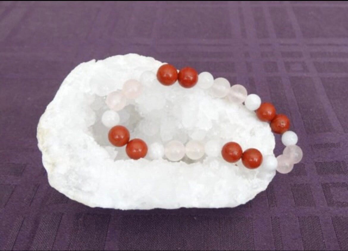 Bracelet fertilité contre le stress de la grossesse en pierres naturelles