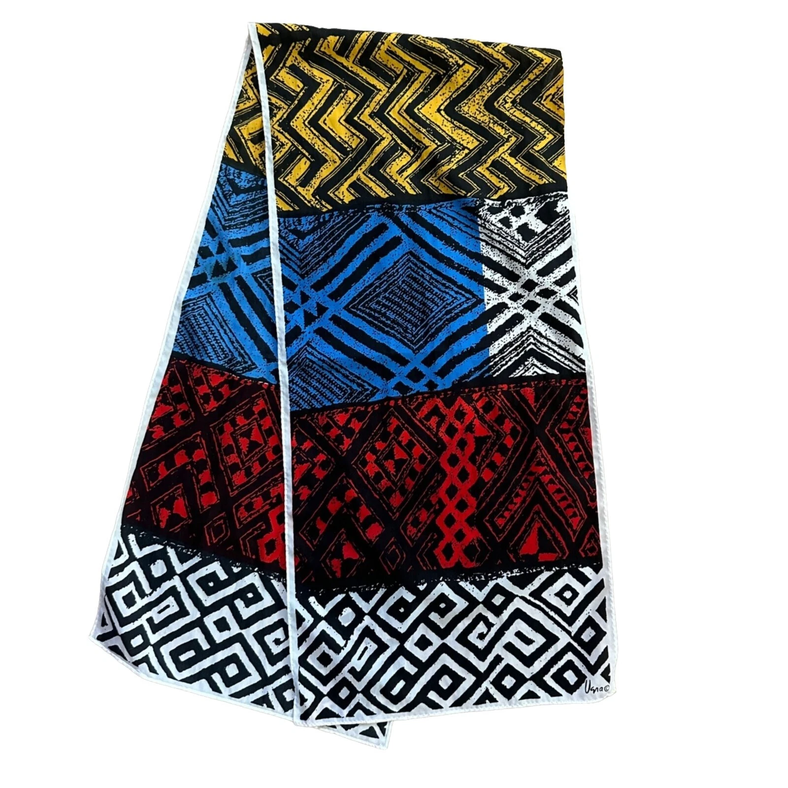 Bufandas y estolas Vintage 1980s geométrica