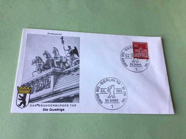 Germany Berlin Brandenburg Gate 1966 stamps cover Ref 52242 Germany Berlin Brandenburg Gate 1966 stamps cover Ref 52242