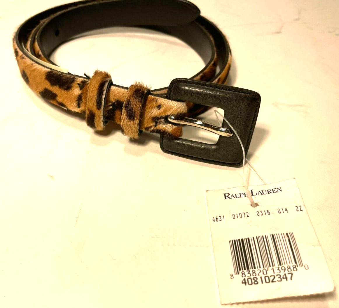 Ralph Lauren - Leopard Print Calf Hair Leather Black Beige  display picture 1