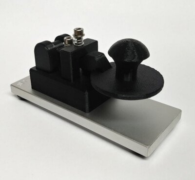 Black Morse Code Straight Key With Navy Style Knob