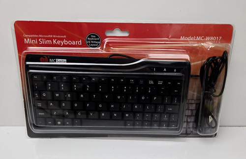 Mini Slim Keyboard MCSaite 78 Keys Keypad USB Wired Portable MC-W8017 NEW - Picture 3 of 13