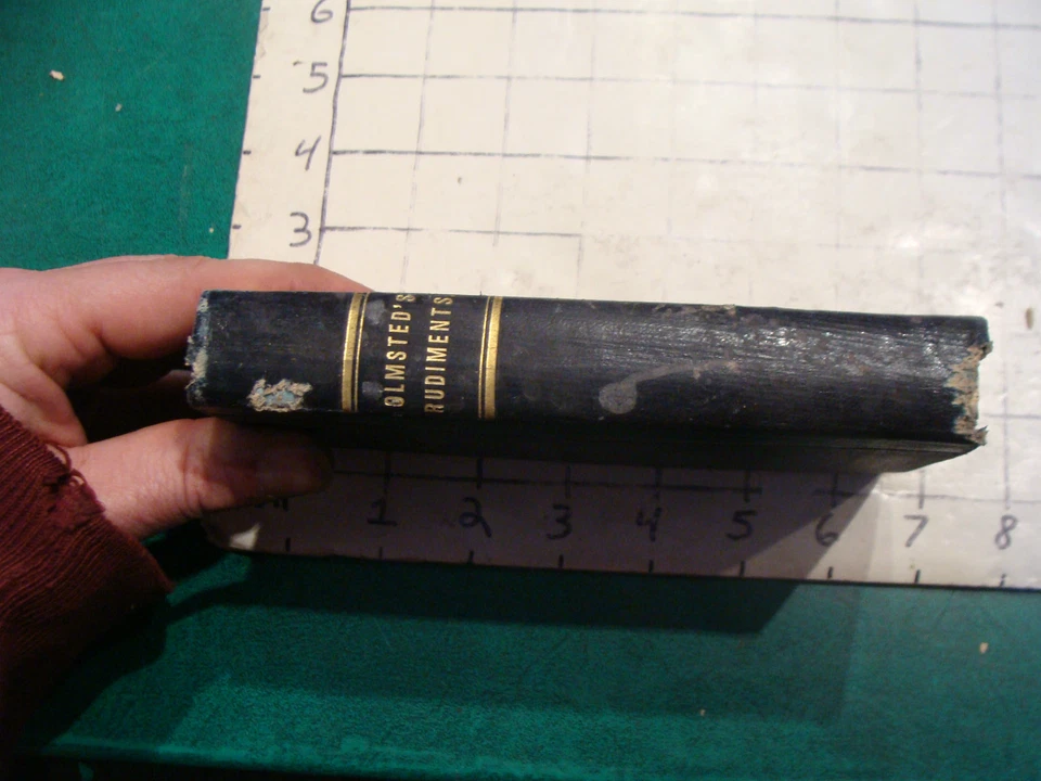 vintage School book: Rudiments of NATURAL PHILOSOPHY & ASTRONOMY olmsted 1844 - Image 2 of 4