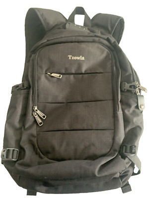 Tzowla Travel laptop black backpack 18 X 13 X 5 with Charger NICE