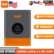 5KW 48V 110V 220V Split Phase Solar Inverter Hybrid 120A Controller Peak 15KW US