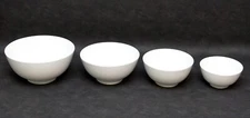 Lillian Vernan 4 Piece Bowl Set ~ Pure White ~ 8", 7", 6", 5" ~ Nice!