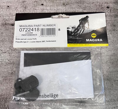 New Magura Performance Disc Brake Pads Louise '07 0722418 Black 1 Pair