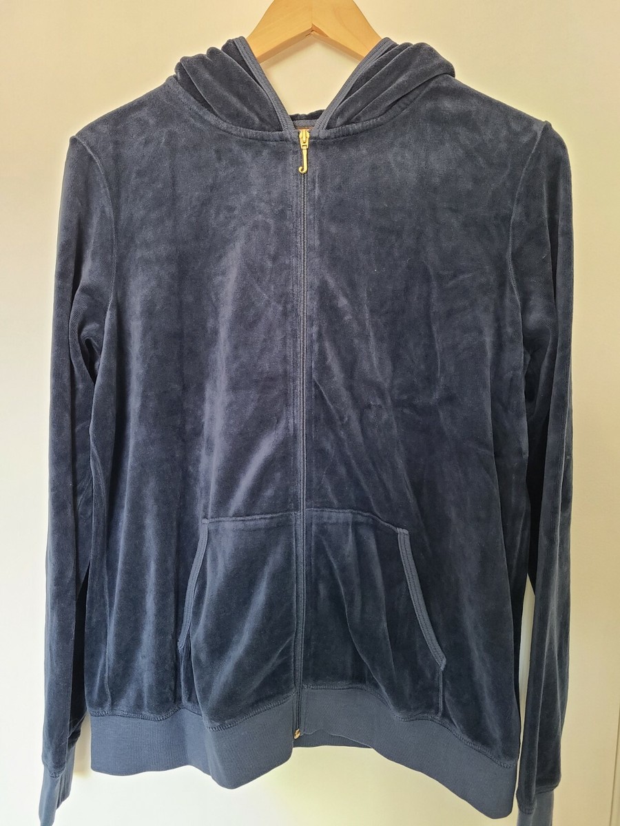 【 VINTAGE 】 1B Classic Velour Jacket Vintage Juicy Couture Adult Medium Black Velour Jacket