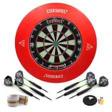 CUESOUL SHOOTER-I Official Size Tournament Sisal Bristle Dartboard with Dart Set