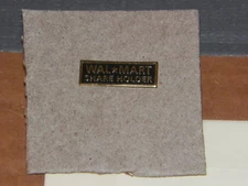 Wal-Mart Share Holder Gold Tone Black Enamel Employee Lapel Pin shareholder