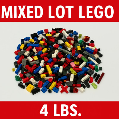 Lego Toy Lot Bulk 4+ Lbs Mixed Building Bricks Blocks Parts Pieces MEDIUM SIZE