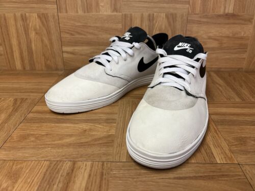 RARE🔥 Sz 9.5 - Nike SB Lunar OneShot Skateboarding Shoes 631044-101 Men's Shoe - 第 4/11 張圖片