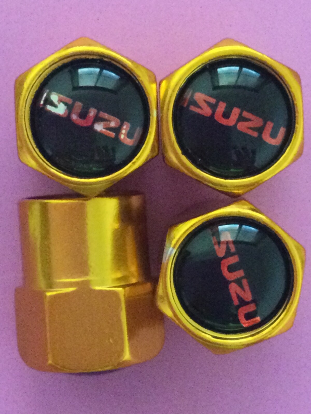 4 Pcs Set Valve Cap With Isuzu Logo Air Valve Cap Colour Gold No5 eBay