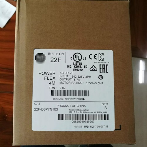 New Factory Sealed 22F-D8P7N103 SER A Allen Bradley PowerFlex4M AC Drive - Picture 3 of 4
