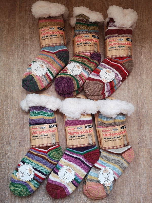 APL Calze da capanna per bambini calze morbide pantofole calze in ABS bambini taglia 27 31 nuove