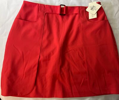 Evan-Picone EP Pro Size 12 Skort Orange Red Golf  Skirt Pockets NECTAR