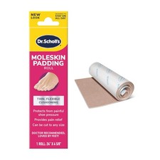 Dr. Scholls Moleskin Padding ROLL, 1 roll // Thin, Flexible Cushioning Pain