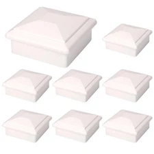8 Pack 4x4 Fence Post Caps for True/Actual 3 5/8"X3 5/8"Wood Made from Durable