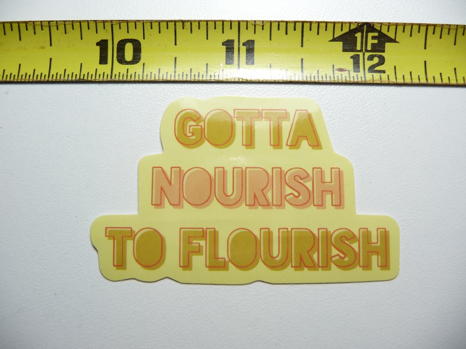 Gotta Nourish to Flourish Motivational Glossy Decal Sticker