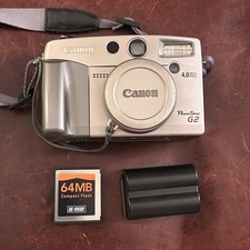 Canon PowerShot G2 Digital Camera 4.0MP Silver + Battery and Memory Card - WORKS