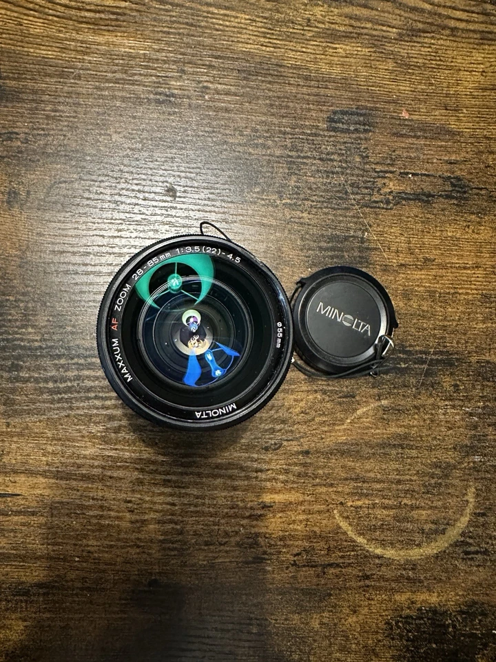 Minolta Maxxum Sony A Mount AF 28-85mm f/3.5-4.5 Wide Angle Zoom Lens -Lens Caps - Image 4 of 4