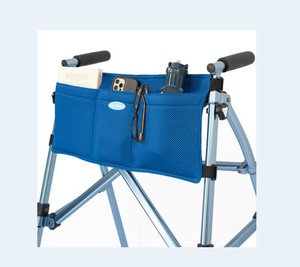 Top Glides Blue 5-Pocket Carry-All Pouch for Stander Folding Walkers