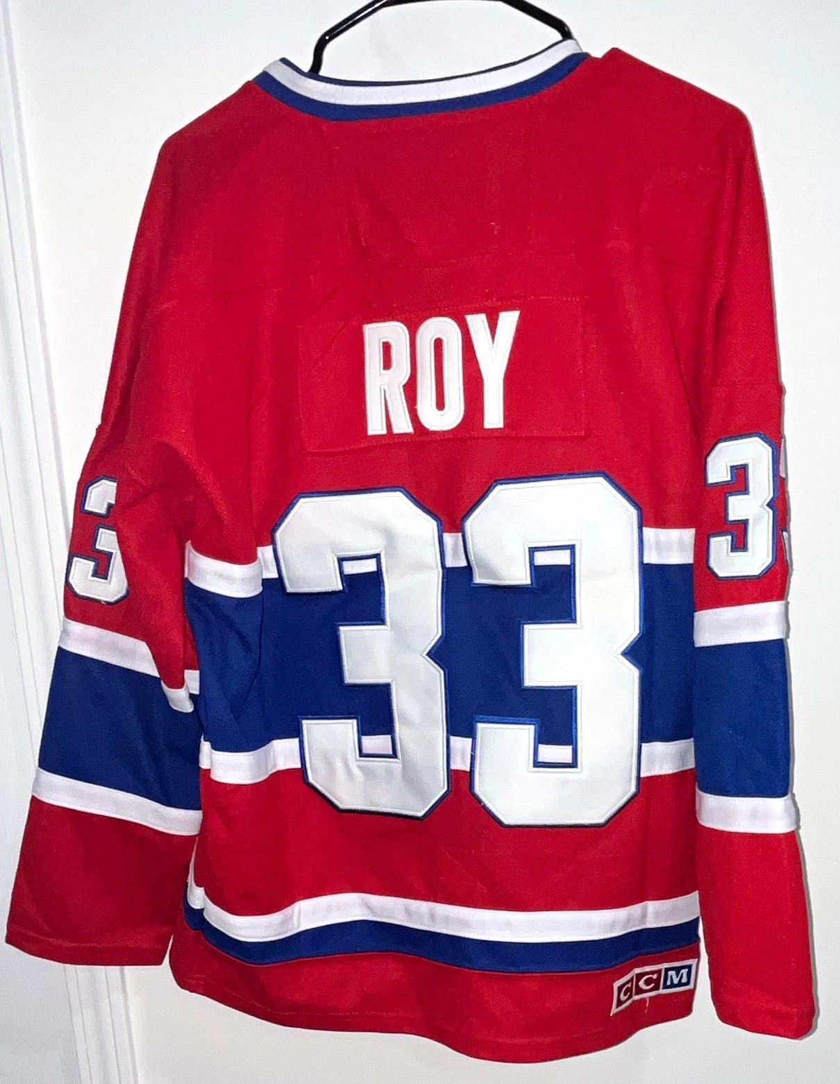 CCM Patrick Roy Montreal Canadiens #33 NHL Hockey Jersey Red Size 48