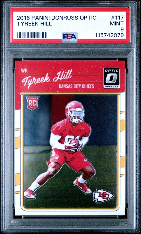 2016 Panini Donruss Optic Tyreek Hill RC PSA 9 Kansas City Chiefs