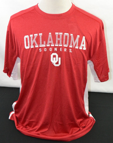 University of Oklahoma Sooners Men's Fusion Fit Tee Shirt - Red - L (UOK-20)