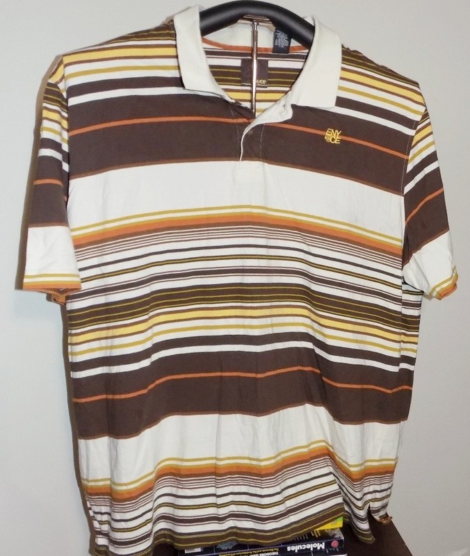 Men's Enyce Short sleeve polo shirt Multicolor stripe 4xl