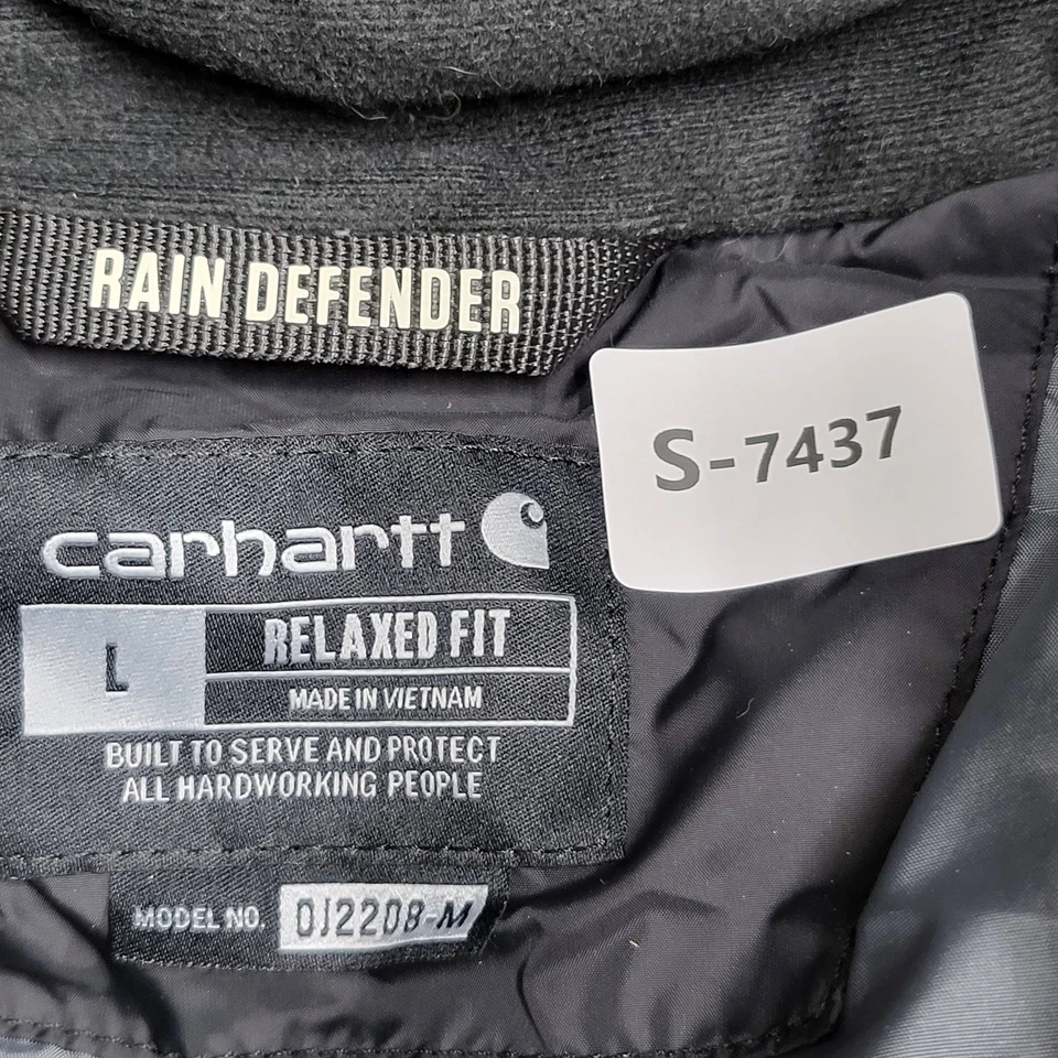 Jaqueta Carhartt Masculina L Preta Puffer Rain Defender Isolada Ajuste Relaxado - Imagem 2 de 4