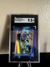 2021 Panini Donruss Optic - RR Amon-Ra St. Brown #228 Blue Hyper Prizm (RC) 9.5 