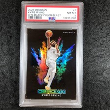 2024-25 Obsidian KYRIE IRVING International Black Color Blast SSP #5 PSA 8 (061)