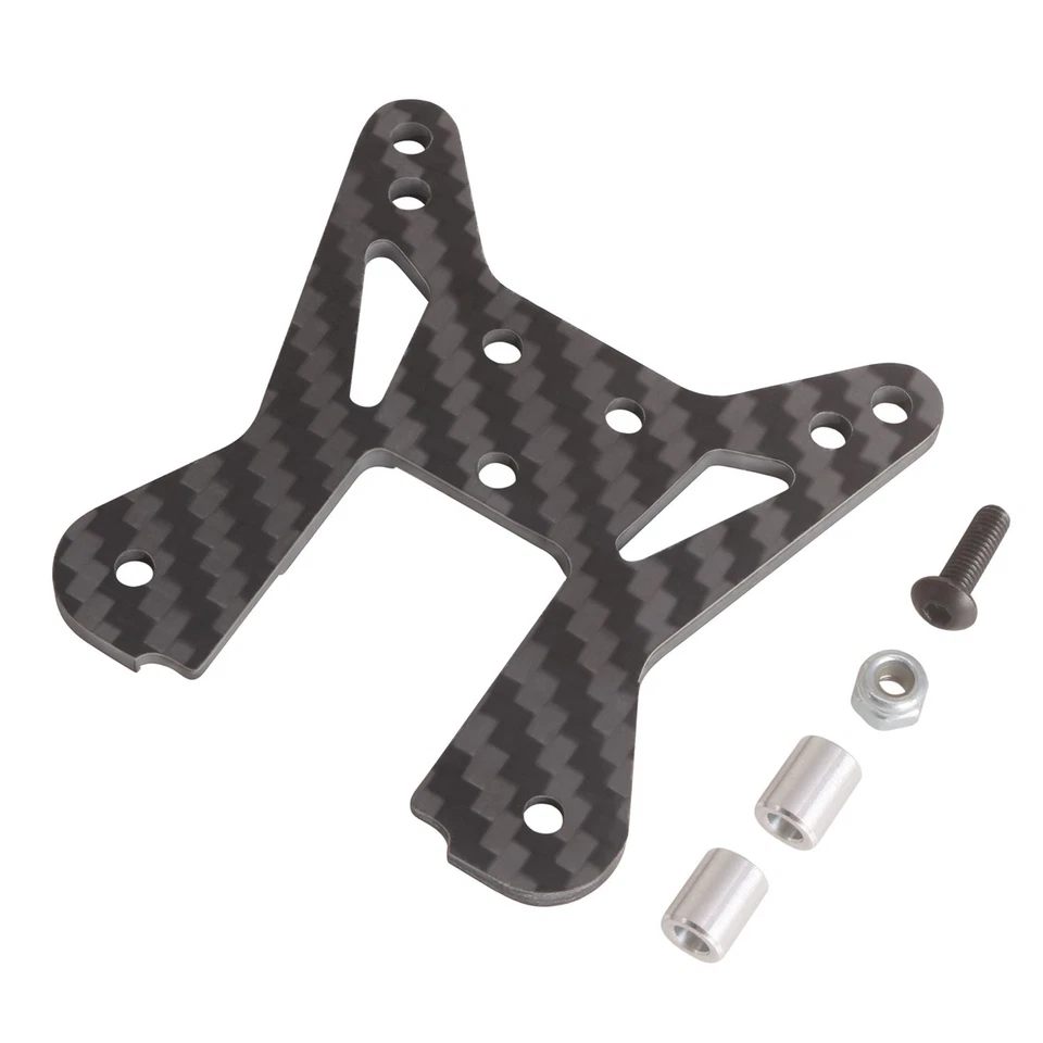 LCX 1/10 RC Truck Car Carbon Fiber Rear Shock Tower Stay for Tamiya The Bigwig - Image 4 of 4