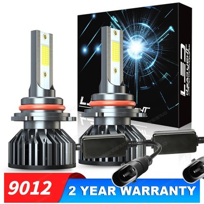 for 2015-2023 Dodge Challenger 2pc 9012 LED Headlight High Low Beam Bulbs 6500K