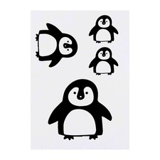 4 x 'Cute Penguin' Temporary Tattoos / Transfers TO00010211 