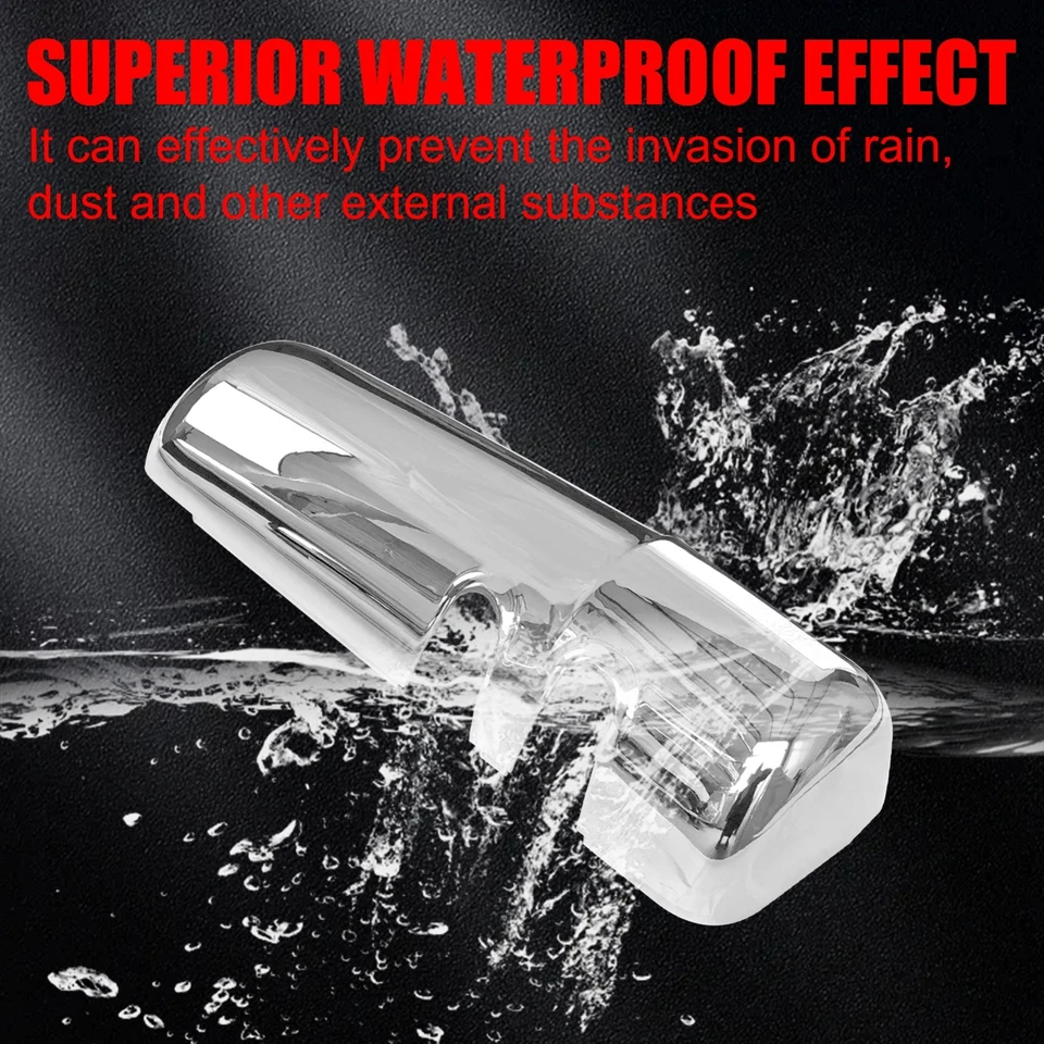 Par de cubiertas de espejo cromadas izquierda y derecha para camioneta Kenworth T680 T880 W990 13-2020 Foto 3 de 4