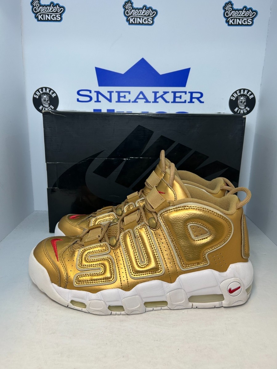 Supreme x Nike Air More Uptempo Metallic Gold Size 12 666032572207