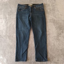Democracy Abtechnology Cropped Jeans Womens Size 10 Blue Dark Wash Stretch
