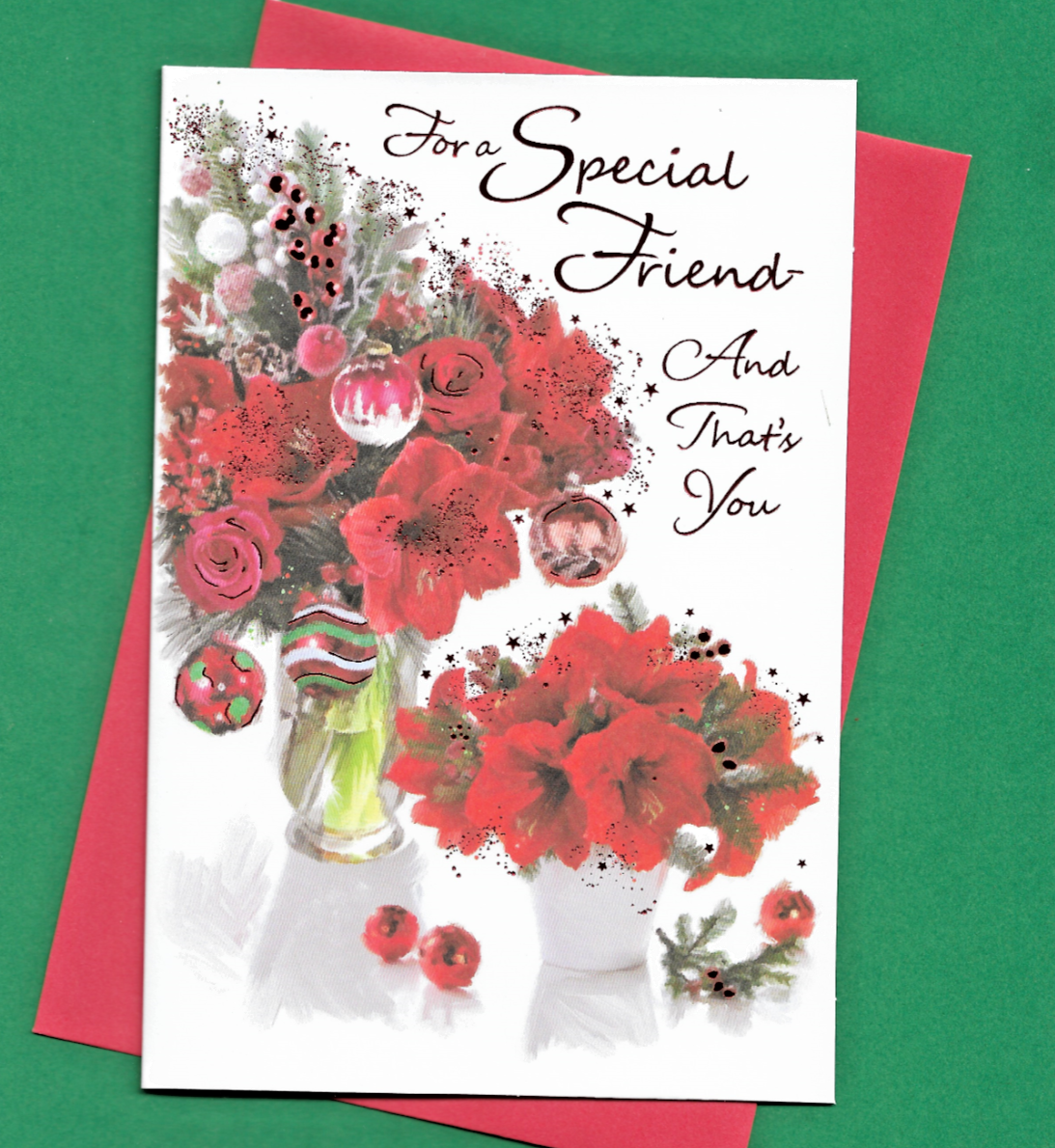 To A Special Friend And That's You Christmas Card Female Woman Ladies 19x13cm
