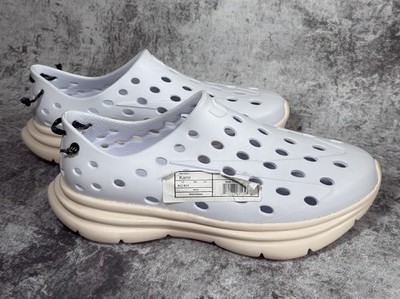 Kane Footwear Revive Recovery Slides White Cream Eco Friendly Shoes US M12/W14