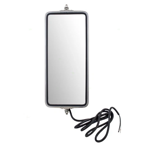 New Universal West Coast Truck Side Mirror Head Stainless Steel 7 x16 w/ Heater