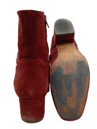 MANGO Stivaletto con zip Donna Scarpina di lana Taglia IT 39 rosso elegante - Foto 2 di 5