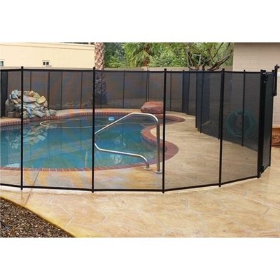VINGLI 5 ft x 48 ft Swimming Pool Fence in Ground Pool Safety Fencing, Black