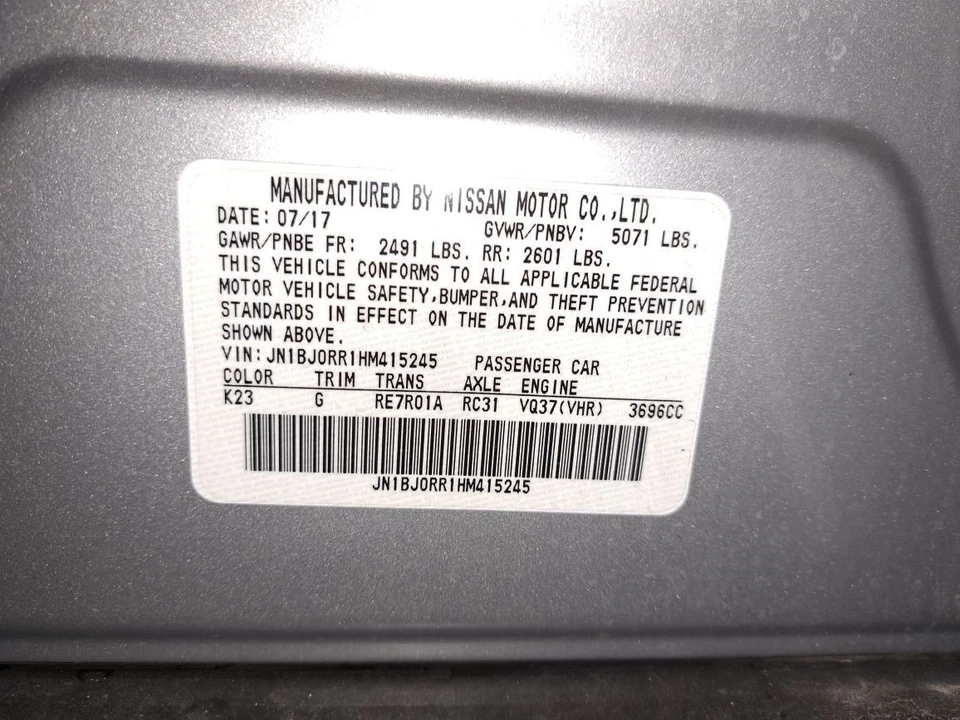 Puntal lado del conductor Lh 2017 Qx50 Sku#4239489 Foto 3 de 4