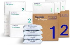 Coterie Diapers Wipes Kit Size 1 Size 2 4 Pack